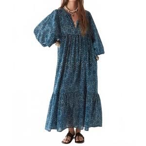 NEW MAISON HOTEL eileen maxi dress in oceano mare